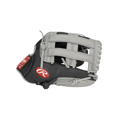 Vist Large View of Product Image Which is New Rawlings Select Series WRS125HBGG 12.5” RH Throw Glove - Black And Grey 