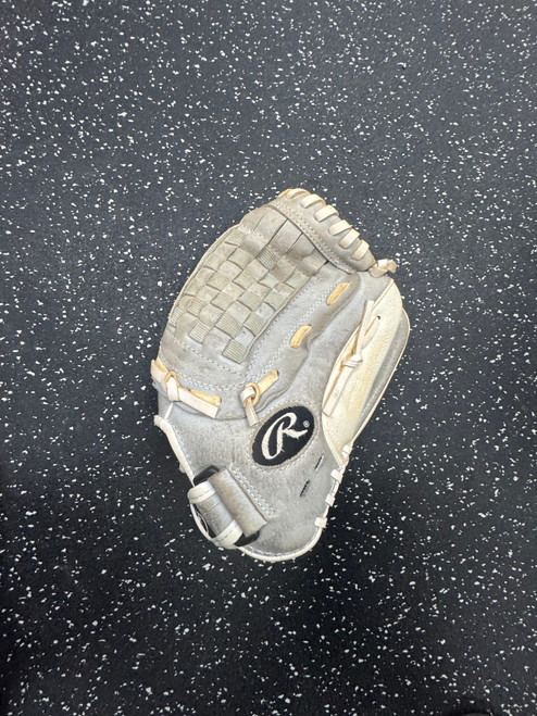 Vist Large View of Product Image Which is Used Rawlings HIGHLIGHT SERIES BB/SB Glove RH Throw Teal 12"