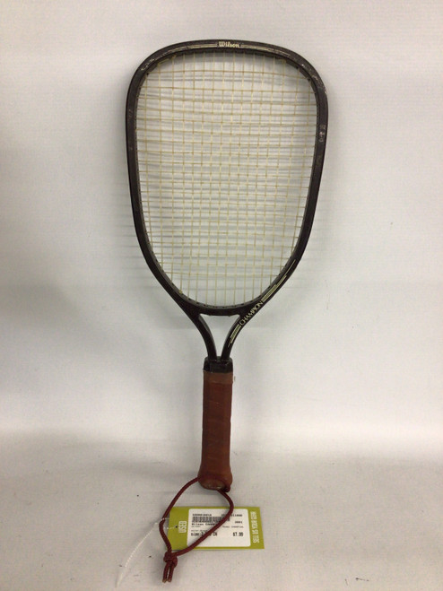 Vist Large View of Product Image Which is Used Wilson CHAMPION Adult Racquetball Racquet Brown 3 3/8"