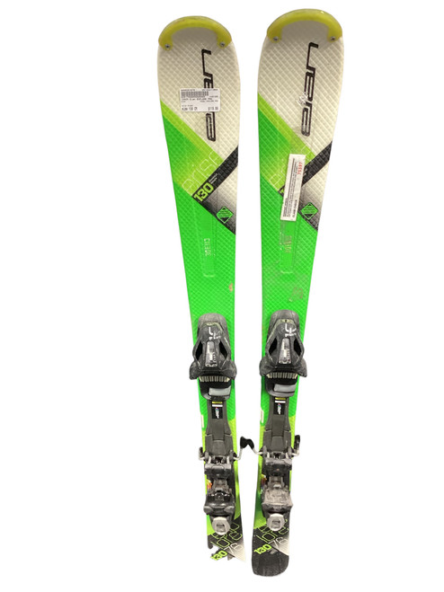 Vist Large View of Product Image Which is Used Elan EXPLORE PRO Boys DH Ski/Binding Green 130 cm
