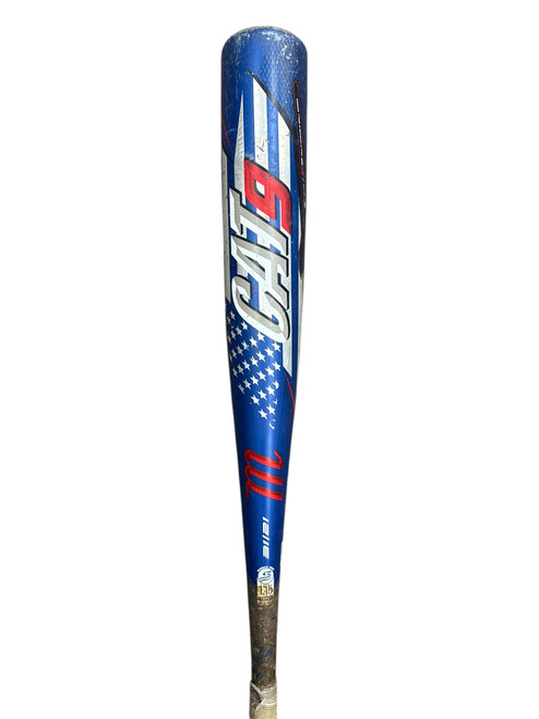 Vist Large View of Product Image Which is Used Marucci CAT 9 Pastime 31/21 -10 USSSA 2 3/4 Bat - Royal Blue/Red/Grey