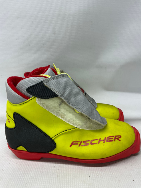 Vist Large View of Product Image Which is Used Fischer Boys SNS XC Ski Boots Yellow JR-02