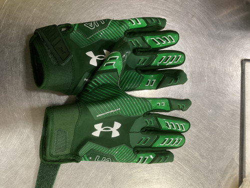 Vist Large View of Product Image Which is Used Under Armour F9 NITRO FB Gloves Green XL