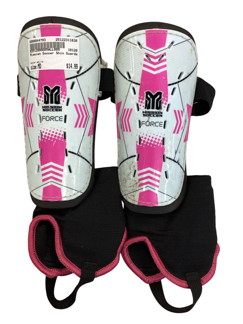 Vist Large View of Product Image Which is Used Soccer Shin Guards Junior White MD