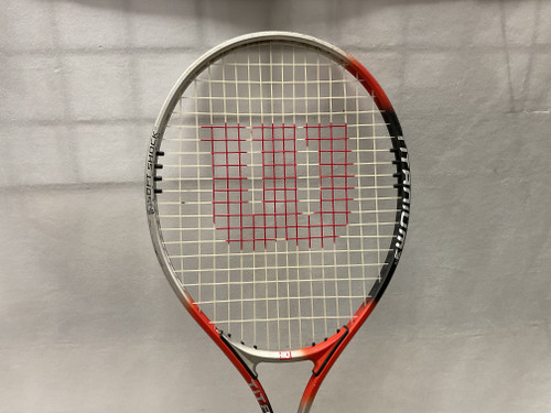 Vist Large View of Product Image Which is Used Wilson TITANIUM 3 Adult Tennis Racquet Red Unknown