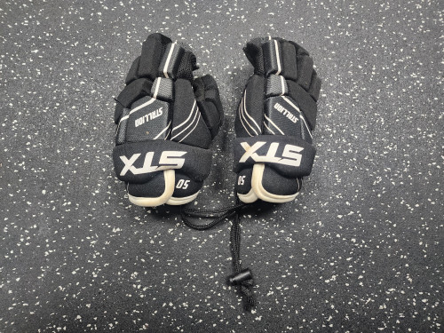 Vist Large View of Product Image Which is Used STX STALLION 50 Lacrosse Gloves Junior Black XS