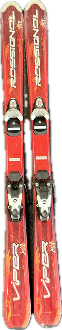Vist Large View of Product Image Which is Used Rossignol VIPER Boys DH Ski/Binding Red 130 cm