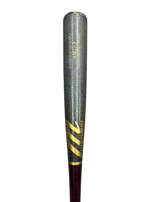 Vist Large View of Product Image Which is Used Marucci AM22 YTH Model 28” Wood Bat - Grey and Maroon