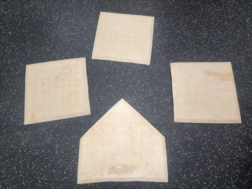 Vist Large View of Product Image Which is Used Rawlings Thrown Down 4pc Base Field Equipment