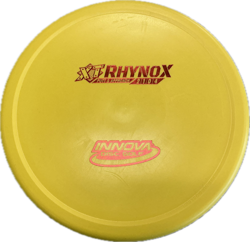Vist Large View of Product Image Which is Used Innova XT RHYNOX Disc Golf Putter Yellow