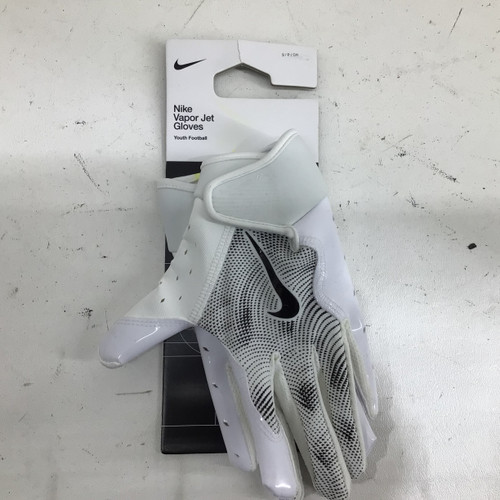 Vist Large View of Product Image Which is Used Nike VAPOR JET 8.0 YTH SM RECEIVER GLOVES FB Gloves White SM