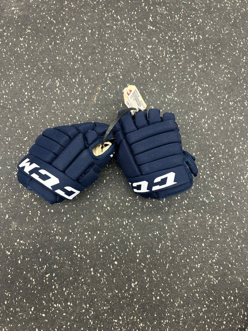 Vist Large View of Product Image Which is Used CCM LTP Youth Gloves Navy Blue 8"