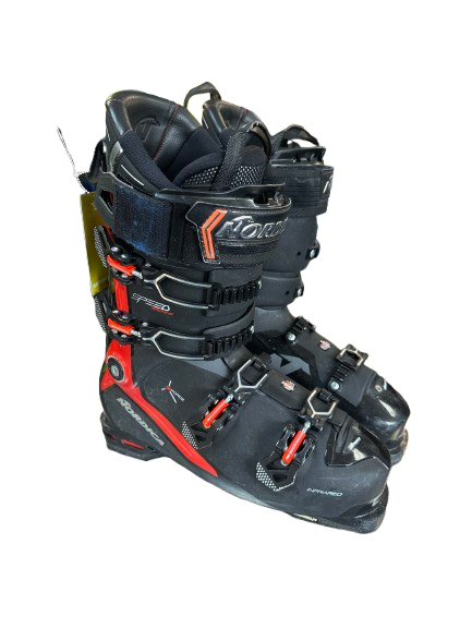 Vist Large View of Product Image Which is Used Nordica SPEED MACHINE 130 Mens DH Ski Boot Black And Red 295 MP - M11.5