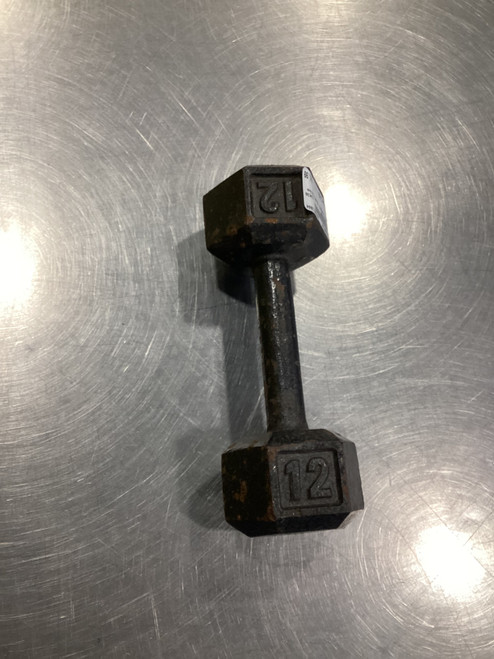 Vist Large View of Product Image Which is Used Hex Dumbbell (Each) 12 lb