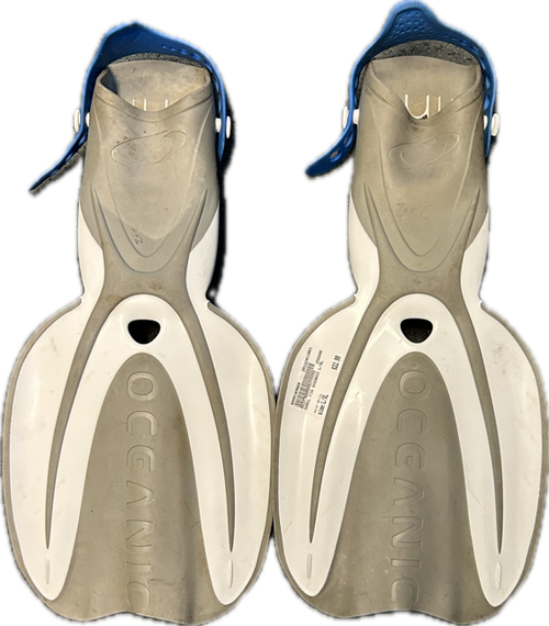 Vist Large View of Product Image Which is Used Underwater Fins White L/XL