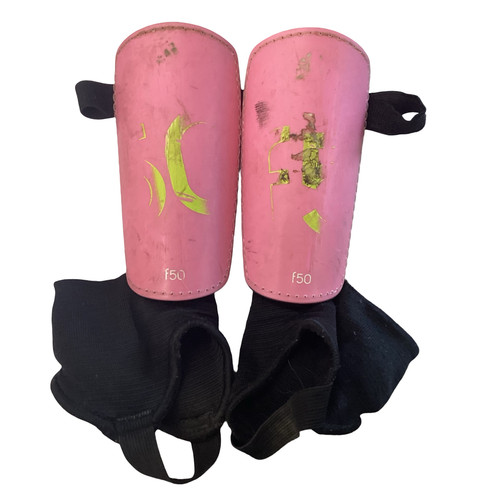 Vist Large View of Product Image Which is Used Adidas Soccer Shin Guards Junior Pink LG