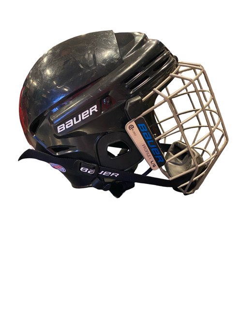 Vist Large View of Product Image Which is Used Bauer BHH2100 Helmet Cage Combo Black LG