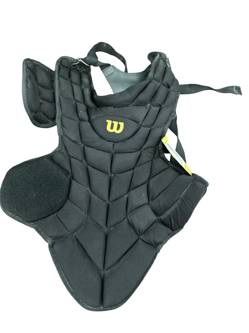 Vist Large View of Product Image Which is Used Wilson WILSON CHEST PROTECTOR Catchers Chest Protector Black Junior