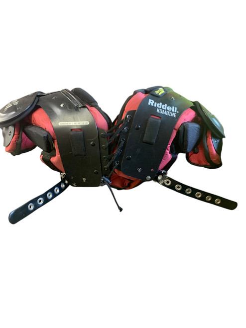 Vist Large View of Product Image Which is Used Riddell KOMBINE FB Shoulder Pads Black LG