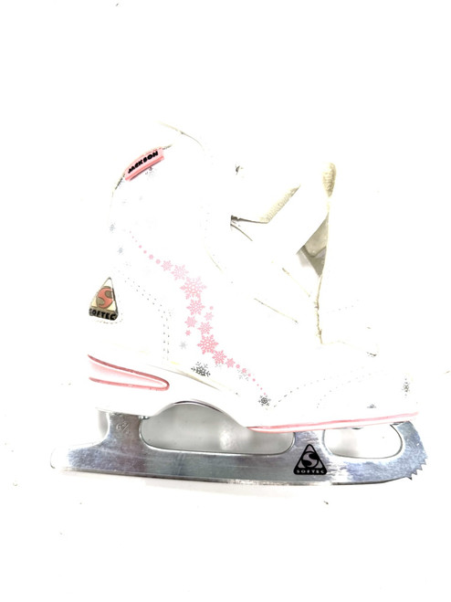 Vist Large View of Product Image Which is Used Jackson SOFTEC Girls Figure Skate White Youth 10.0