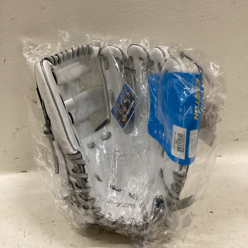 Vist Large View of Product Image Which is Used Easton GNXFP1175 RH Throw Fastpitch Gloves White And Royal Blue 11 3/4"