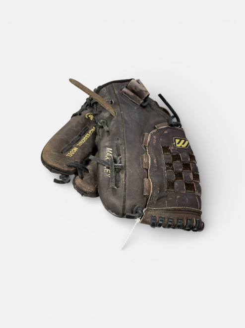 Vist Large View of Product Image Which is Used Mizuno MFX 1220 BB/SB Glove RH Throw Brown 12"