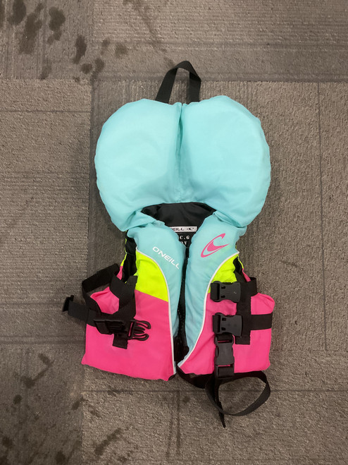 Vist Large View of Product Image Which is Used O'Neill Infant PFD Black And Carolina Blue Infant 0-30