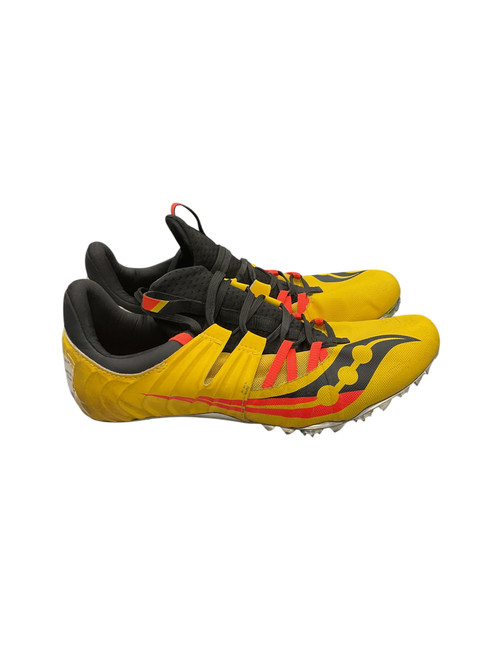 Vist Large View of Product Image Which is Used Saucony Track & Field Cleats Adult Yellow Senior 8
