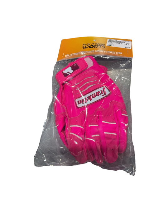 Vist Large View of Product Image Which is Used Franklin BB/SB Batting Gloves Pink ADULT LG