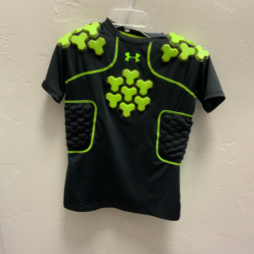Vist Large View of Product Image Which is Used Under Armour PADDED SHIRT FB Top Youth Green Junior