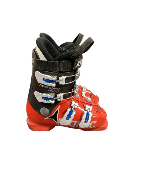 Vist Large View of Product Image Which is Used Atomic REDSTER Boys DH Ski Boot Red 215 MP - J03
