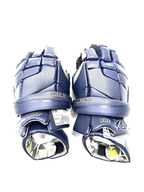 Vist Large View of Product Image Which is Used STX STALLION 300 Lacrosse Gloves Mens Navy Blue 13"
