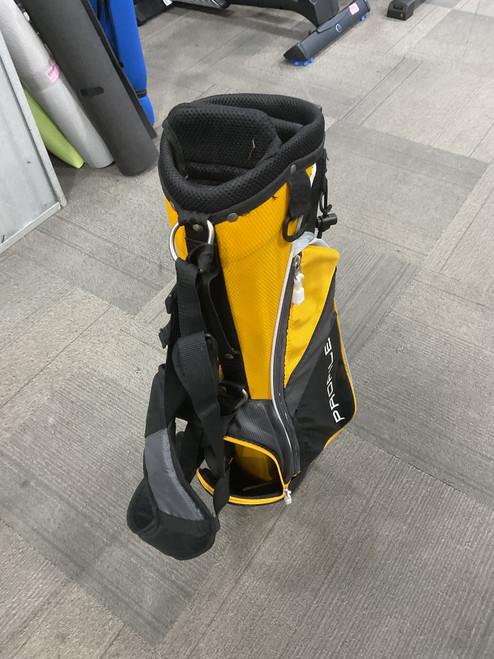Vist Large View of Product Image Which is Used Wilson PROFILE Jr Stand Bag Black And Yellow