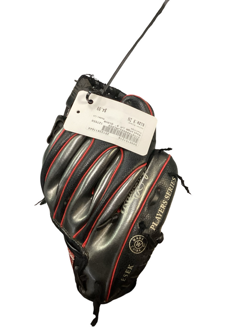 Vist Large View of Product Image Which is Used Rawlings LH BB/SB Glove LH Throw Black 9"