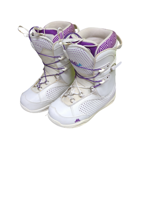 Vist Large View of Product Image Which is Used K2 MINK Womens Snowboard Boots White Senior 7