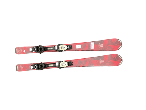Vist Large View of Product Image Which is Used Salomon QST LUX JR S Boys DH Ski/Binding Maroon 140 cm