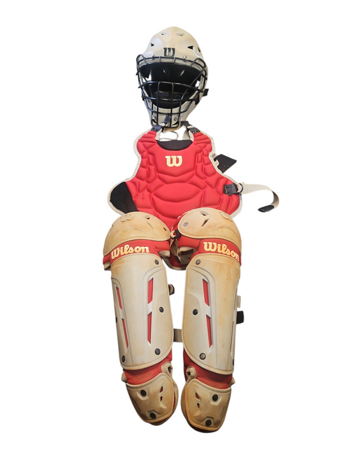 Vist Large View of Product Image Which is Used Wilson RED WHITE JR SET Catchers Equipment Other