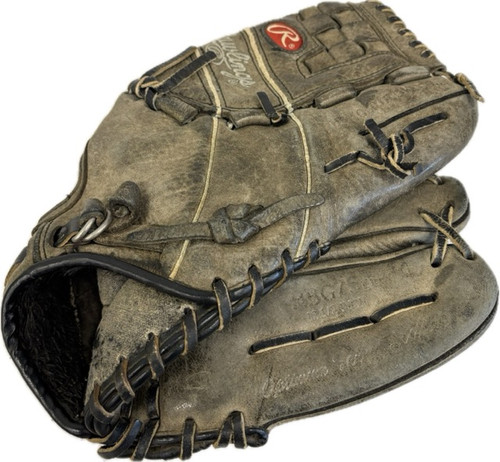 Vist Large View of Product Image Which is Used Rawlings RBG75B BB/SB Glove RH Throw Grey 11 1/2"