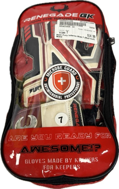 Vist Large View of Product Image Which is Used RENEGADE GK Soccer Goalie Gloves Red 7