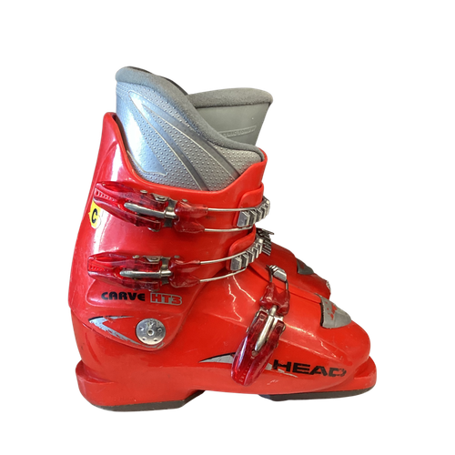 Vist Large View of Product Image Which is Used Head CARVE HT3 Boys DH Ski Boot Red 235 MP - J05.5 - W06.5
