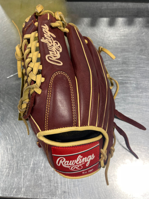 Vist Large View of Product Image Which is Used Rawlings SANDLOT BB/SB Glove LH Throw Maroon 11 3/4"