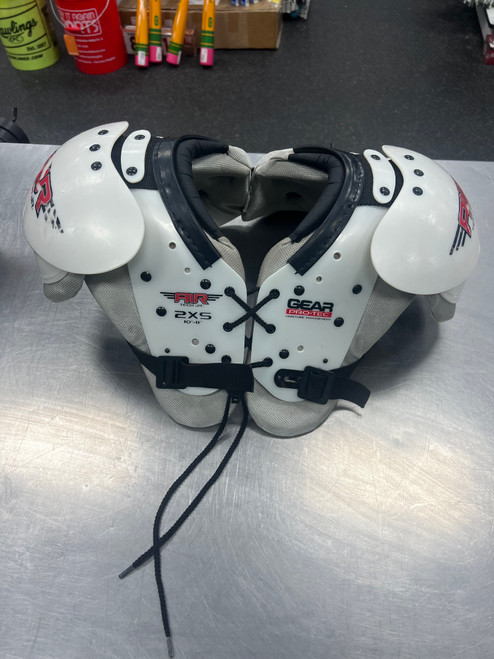 Vist Large View of Product Image Which is Used GEAR AIR TECH JR FB Shoulder Pads White XXS