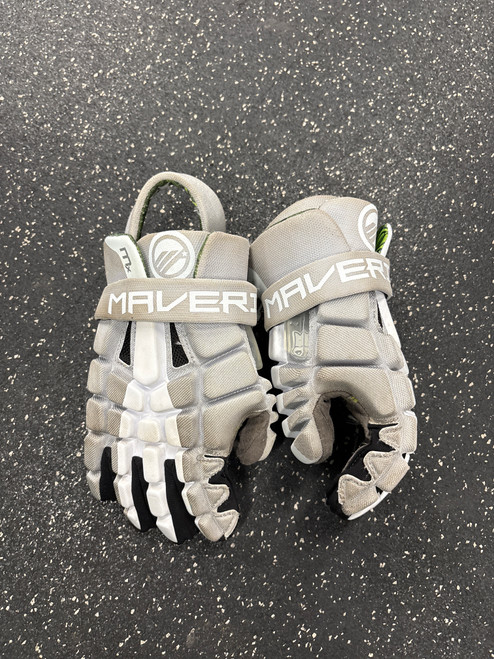 Vist Large View of Product Image Which is Used Maverik MX GLOVE Lacrosse Gloves Mens Grey 10"