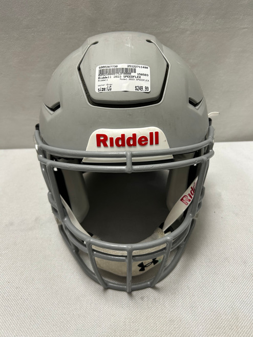 Vist Large View of Product Image Which is Used Riddell 2023 SPEEDFLEX FB Helmet Grey LG