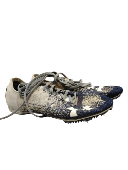 Vist Large View of Product Image Which is Used Under Armour Track & Field Cleats Adult Grey Senior 8