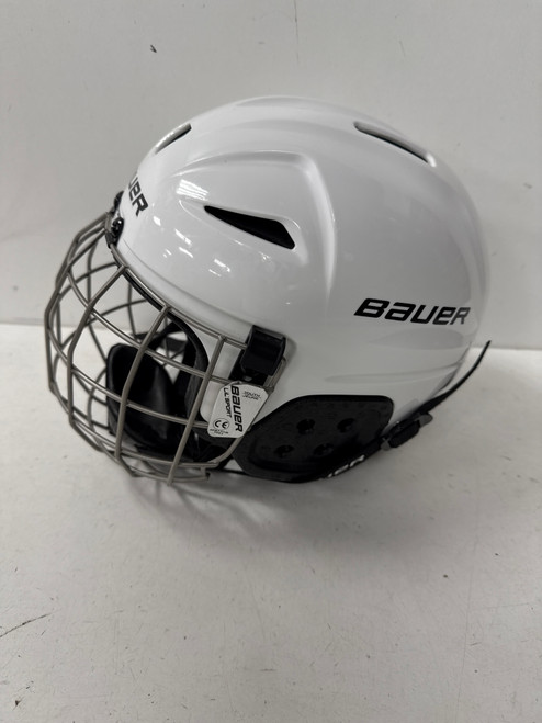 Vist Large View of Product Image Which is Used Bauer LIL SPORT Helmet Cage Combo White XS