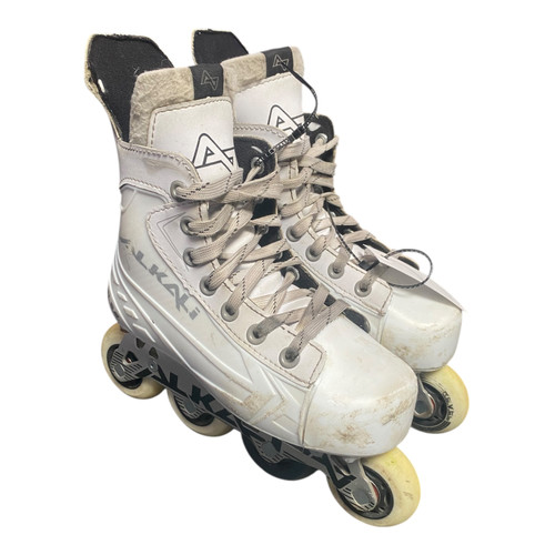 Vist Large View of Product Image Which is Used Alkali CELE III Roller Hockey Skates White Junior 01