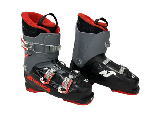 Vist Large View of Product Image Which is Used Nordica SPEED MACHINE 3 Boys DH Ski Boot Black And Orange 255 MP - M07.5 - W08.5