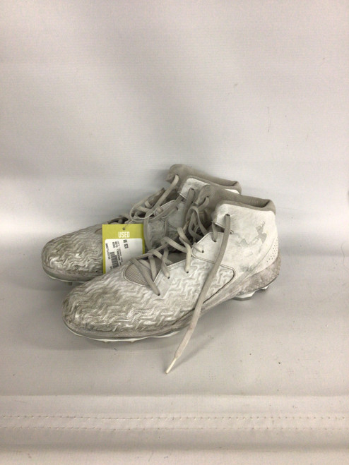 Vist Large View of Product Image Which is Used Under Armour BASEBALL CLEAT BB/SB Cleats White Senior 11.5