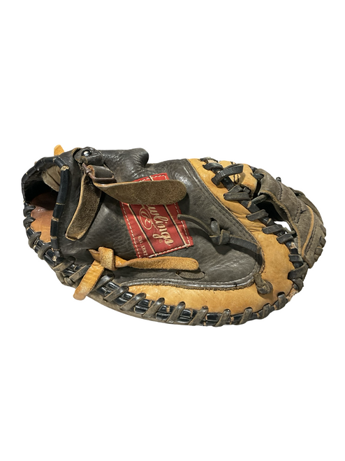 Vist Large View of Product Image Which is Used Rawlings BLK/BROWN CATCHER MITT BB/SB Catchers RH Throw Black 31"